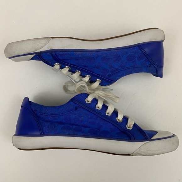 Coach Shoes Coach Barrett Royal Blue Tennis Shoes Low Top Sneakers Womens 75b Poshmark